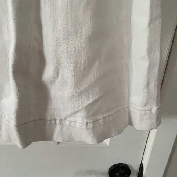 New Ted Baker Cream Eriike Utility Denim Mini Skirt with Front Pockets Size 2 - Picture 3 of 16